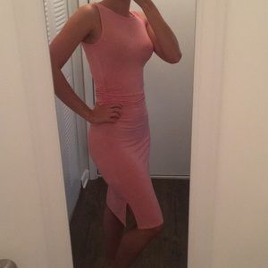 Pink & white stripped dress